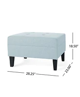 Comfy Ottoman with Birch Legs: Comfort and Style for Any Room