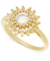 Charter Club Gold-Tone Crystal Sunburst Ring, Exclusively at Macy's