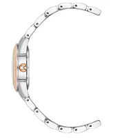 Anne Klein Women's Quartz Casual Coin Edge Silver-Tone and Rose Gold-Tone Alloy Metal Watch, 26mm