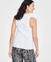 I.n.c. International Concepts Women's Ribbed Polo Halter Top, Exclusively at Macy's