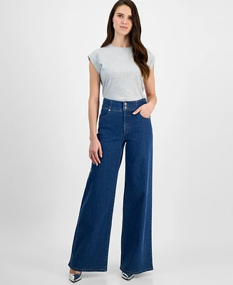 I.n.c. International Concepts Women's High-Rise Wide-Leg Jeans, Created for Macy's