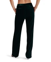 Steve Madden Women's Mercer Velvet Straight-Leg Pants