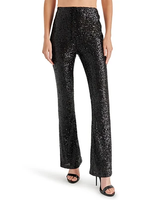 Steve Madden Women's Citrine Sequined Flared Pants