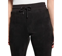 Guess Women's Scuba Suede Slit-Front Tie-Waist Pants