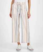 Tommy Hilfiger Women's High-Rise Striped Crop Pants