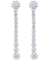 Diamond Graduated Linear Drop Earrings (1-1/2 ct. t.w.) in 14k White Gold