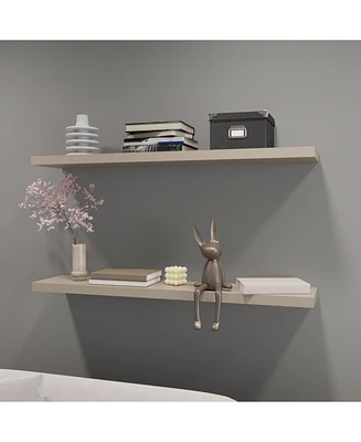 Fm Furniture Greer Floating Shelf in Melamine x2,Taupe