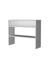 Fm Furniture Vail Console table in melamine with open storage,white
