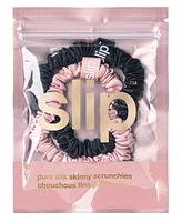 Free 2-Pc. Pure Silk Skinny Scrunchies Set with any $89 Slip purchase! (a $18 value)