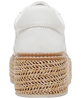 Dv Dolce Vita Women's Barkley Raffia Platform Lace-Up Sneakers