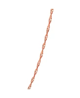 Bling Jewelry Singapore Chain 020 Gauge Necklace Rose Gold Plated Sterling Silver