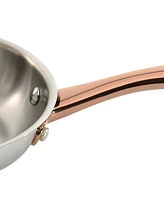 BergHOFF Ouro Gold 11Pc 18/10 Stainless Steel Cookware Set, Ss Lids, Rose Gold Handles