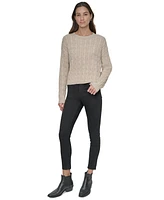 Dkny Jeans Women's Lightweight Cable-Knit Sweater