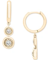 2-Pc. Set Diamond Circle Cluster Pendant Necklace & Matching Dangle Earrings (1/3 ct. t.w.) Sterling Silver or 14k Gold-Plated Silver, Cre