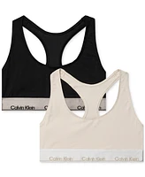 Calvin Klein Women's 2-Pk. Modern Cotton Holiday Unlined Bralette QF8285