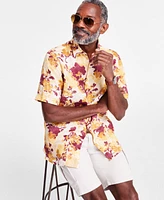 Club Room Men's Linen Floral Tapestry Shirt, Exclusively at Macy's