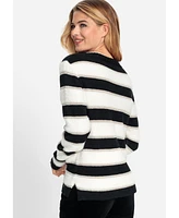 Olsen Women's Eyelash Stripe Sweater