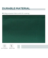 12' x 8' Retractable Awning Patio Awnings Sun Shade Shelter with Manual Crank Handle, 280g/m Uv & Water-Resistant Fabric and Aluminum Frame for Deck,