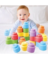 Quercetti Soft Stack Baby Bricks - 24 Pieces