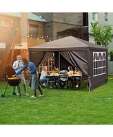 Slickblue Waterproof Gazebo Outdoor Canopy - Patio Tent for Wedding, Bbq, and Party Events