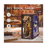 Cutebee Diy Book Nook Kit Diy Dollhouse Miniature House Booknook for Adults and Teens, Bookshelf Insert Decor, Bookends Model Build