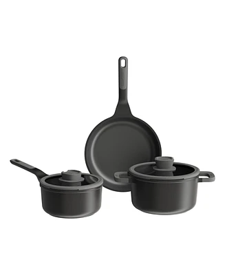 BergHOFF Leo Stone+ 5pc Nonstick Ceramic Cookware Set, Recycled