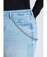 Eloquii Women's The Loose Jean With Chain