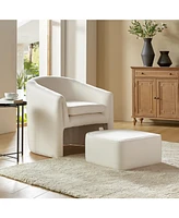 Hulala Home Silvan Modern Armchair with Storable Ottoman