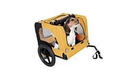 Slickblue Yellow Heavy-Duty Outdoor Foldable Utility Pet Stroller and Dog Carrier Bicycle Trailer