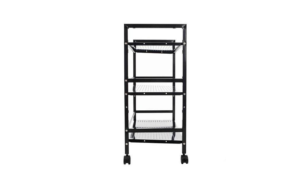 Slickblue Widened 3-Tier Multi-Functional Storage Cart for Efficient Organization and Easy Access