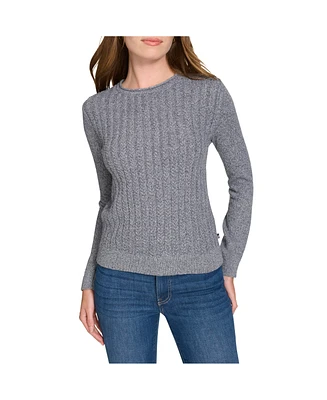 Nautica Jeans Women's Roll Neck Stacked Cable Sweater