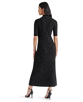 Steve Madden Women's Pernille Sequined Maxi Sweater Dress