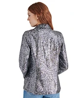 Steve Madden Women's Payton Sequined Boyfriend Blazer