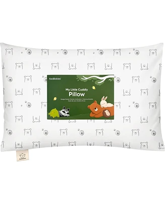 Cuddly Toddler Pillow with Pillowcase, 13X18 Kids for Sleeping, Small Travel Pillows, Nursery