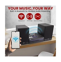 Pyle Home Stereo Shelf System With Cd Player, Bluetooth, Fm Radio, Sd Card, Usb Playback, 60 Watt