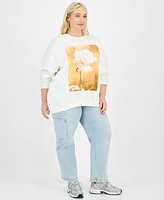 Grayson Threads, The Label Trendy Plus Rose Graphic Sweatshirt