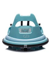 12V ride on bumper car for kids, electric car for kids,1.5-5 Years Old, W/Remote Control, Led Lights, Bluetooth & 360 Degree Spin