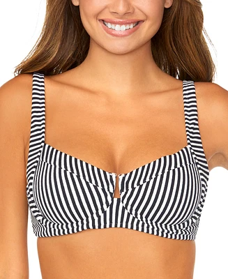 Raisins Juniors' Printed Cutout-Detail Bikini Top