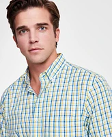 Club Room Men's Long Sleeve Button-Down Tattersall Shirt, Exclusively at Macy's