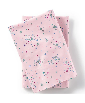 Lands' End Kids 180 Thread Count Cotton Percale Printed Pillowcases