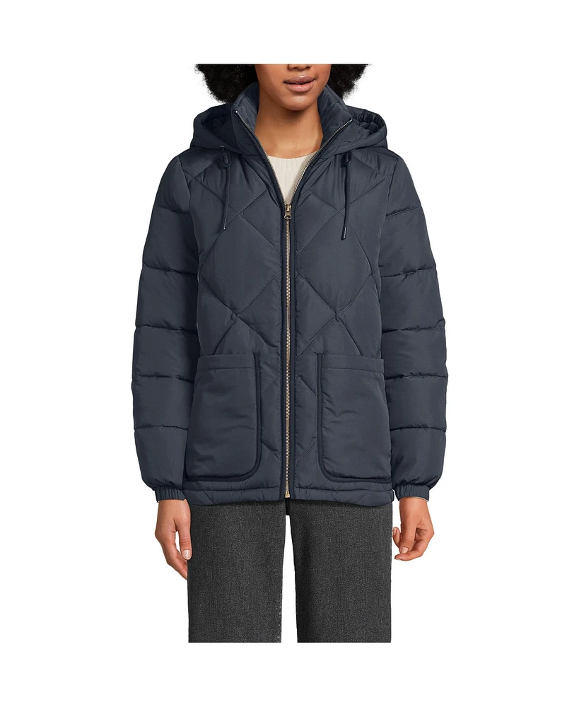 Lands' End Women's FeatherFree Insulated Diamond Quilted Jacket