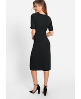 Olsen Women's Ruffle Sleeve Jersey Knit Dress