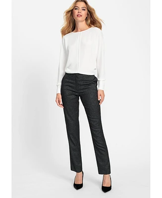 Olsen Women's Lisa Fit Cropped Sparkle Trouser