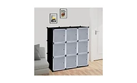 Slickblue 9-Cube Diy Plastic Closet Cabinet for Customizable Storage Solutions and Organization