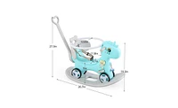 Slickblue Rocking Horse for Toddlers, Safe and Durable Plush Ride-On Toy for Kids