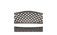 Slickblue Outdoor Cast Aluminum Bench with Mesh Backrest and Seat Surface for Comfortable Seating