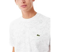 Lacoste Men's Robert George Floral Print Short Sleeve Crewneck T-Shirt