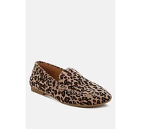 Rag & Co Paboa Leopard Print Flat Loafers