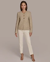 Donna Karan New York Women's Round-Neck Button-Front Jacket