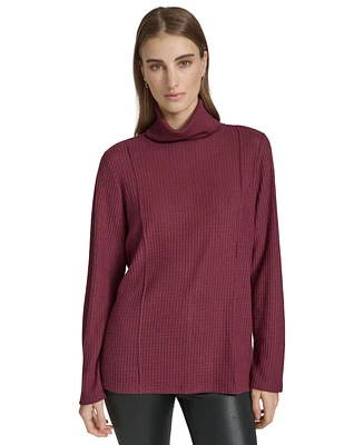 Andrew Marc Sport Women's Brushed Waffle Turtleneck Tunic